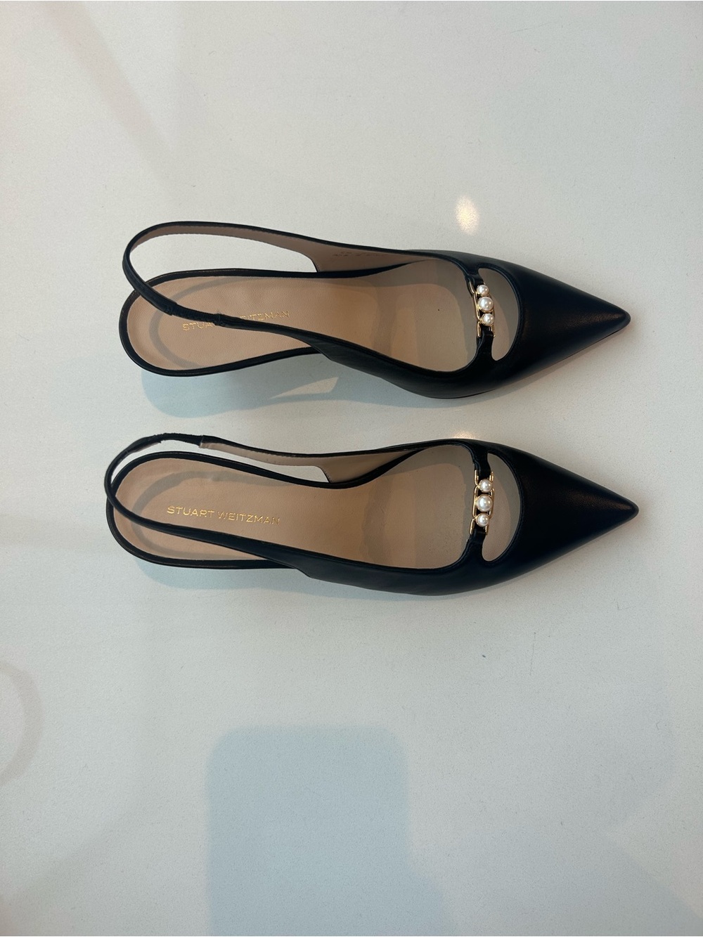 Black Emmaline Pearl Slingback Pump - Picture 2 of 6